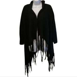 Love Tree Black Fringe Accent Cardigan